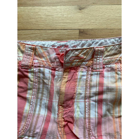 Rare Justice Pink and Orange Plaid Shorts - Picture 3 of 5